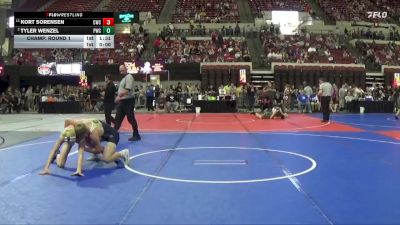 145 lbs Champ. Round 1 - Kort Sorensen, Cody Wrestling Club vs Tyler Wenzel, Powell Wrestling Club