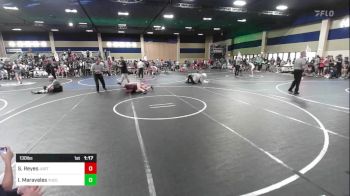 130 lbs Round Of 64 - Sage Reyes, Justin Garza vs Isabella Maraveles, Yucca Valley WC