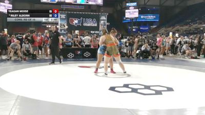 207 lbs Cons. Rd Of 16 - Teagan Moise, California vs Riley Alborn, Ohio