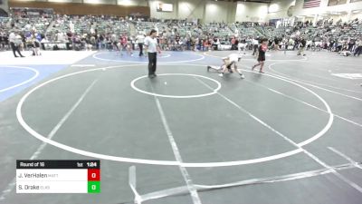 109 lbs Round Of 16 - Jaxson VerHalen, MatTime vs Sebastian Drake, Elks Wrestling Club