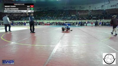 128 lbs Consi Of 8 #1 - Brody Coats, Tuttle vs Blake Thornton, Cache