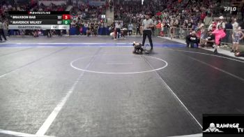 52 lbs Quarterfinal - Maverick Wilkey, Haysville vs Braxson Bas, Topeka Blue Thunder