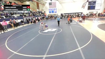 100 lbs 3rd Place Match - Addison Hadsall, Geneseo vs Abella Brown, Canton