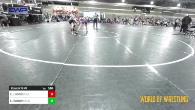 89 lbs Consi Of 16 #1 - Easton Landas, Sebolt Wrestling Academy vs Lane Dodgen, Wesley Wrestling Club