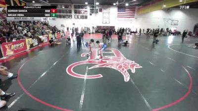 132 lbs Round 3 - Micah Vera, TITAN MERCURY WRESTLING CLUB vs Adrian Gasca, Downey High School Wrestling