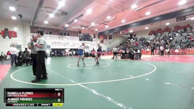 155 lbs Champ. Round 2 - Aubree Mendez, JW North vs Isabella Flores, Long Beach Wilson