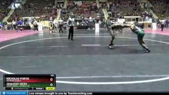 126 lbs Cons. Round 2 - Nicholas Portis, Baldwin County vs Sequoah Hicks, John Carroll Catholic HS