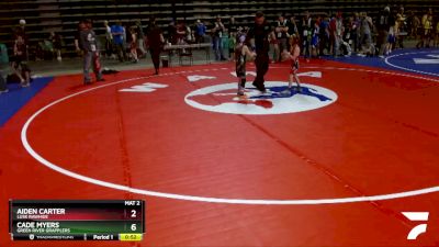 49 lbs Cons. Semi - Hawkins Hoffman, Green River Grapplers vs Gage Kwallek, Camel Kids Wrestling