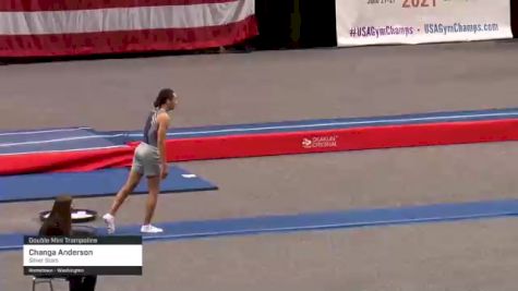 Changa Anderson - Double Mini Trampoline, Silver Stars - 2021 USA Gymnastics Championships