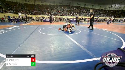 76 lbs Round Of 16 - Kinsler Brown, Amped Wrestling Club vs Colton Perry, HURRICANE WRESTLING ACADEMY