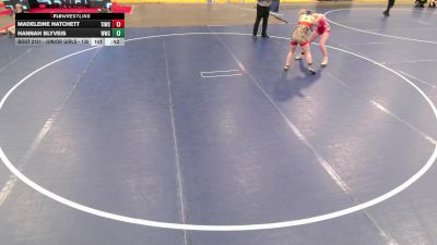 Junior Girls - 130 lbs Cons. Round 2 - Madeleine Hatchett, Team Idaho Wrestling Club vs Hannah Blyveis, WOW Wrestling Club