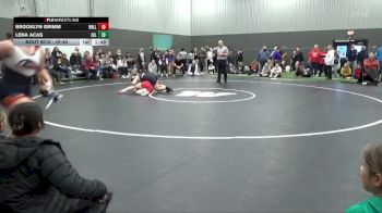 JV-43 lbs Round 1 - Lena Acas, Iowa City Liberty vs Brooklyn Grimm, Williamsburg