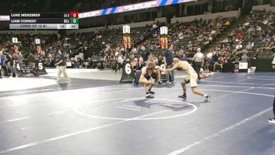 138 lbs Consi Of 16 #1 - Luke Menzimer, La Costa Canyon (SD) vs Liam Conway, Bellarmine (CC)
