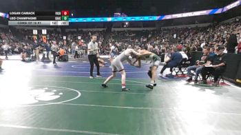 132 lbs Consi Of 16 #1 - Logan Camack, Paso Robles (CS) vs Leo Champagne, Grace Davis (SJ)