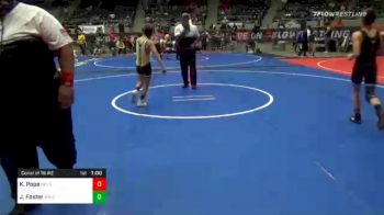 88 lbs Consolation - Kaden Pope, Keystone Kids Wrestling vs Jag Foster, Mn Elite