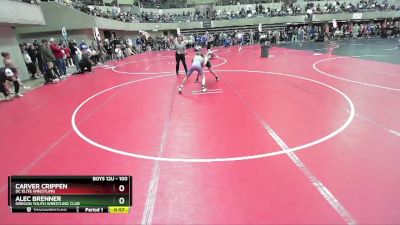 100 lbs Quarterfinal - Alec Brenner, Oregon Youth Wrestling Club vs Carver Crippen, DC Elite Wrestling