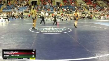 155 lbs Semis & 1st Wrestleback - Kolbi McElwain, W4-Dickinson vs Isabelle Naklen, E3-Fargo