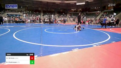 55 lbs Quarterfinal - Henry Grimm, Cushing Tigers vs Bayne Dickinson, Cleveland Takedown