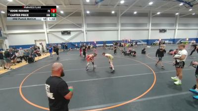 144 lbs 3rd Place Match - Carter Price, Unattached vs Eddie Kessen, Unattached