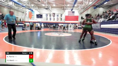 190 lbs 1st Place Match - Genesis Ward, Evergreen Park vs Keyshaun Harris, Springfield High School