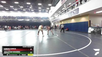 184 lbs Champ. Round 2 - Adrian Garcia, Fresno City vs Sebastian Navarro, West Hills