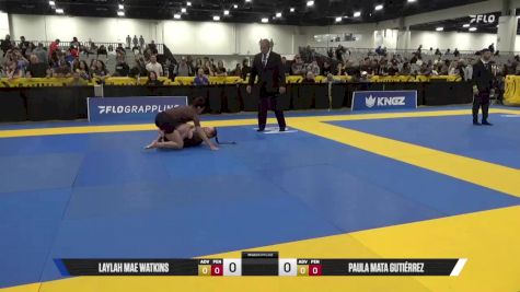 Paula Mata Gutiérrez vs Laylah Mae Watkins 2025 World IBJJF Jiu-Jitsu No-Gi Championship