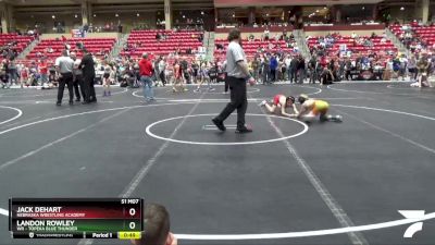 76 lbs Cons. Round 4 - Jack DeHart, Nebraska Wrestling Academy vs Landon Rowley, WR - Topeka Blue Thunder