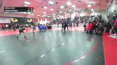 115 lbs Cons. Round 4 - Arielle Shin, Lincoln, Stockton vs Amber Moreira, Beaumont