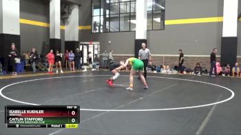 148 lbs Quarterfinal - Caitlin Stafford, Wood River Wrestling Club vs Isabelle Kuehler, Nebraska