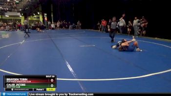 95 lbs Round 2 - Brayden Tobin, Flat Earth Wrestling Club vs Caleb Jacobs, Jesup Mat Club