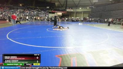 120+ Cons. Semi - Judge Knight, Deer Park Ironman Wrestling Club vs Dean Green, Rainier Junior Wrestling Club