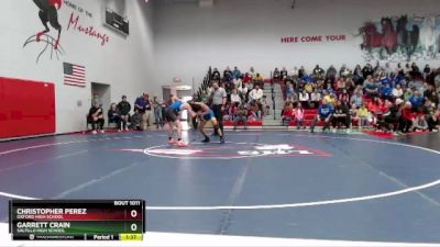 126 lbs Quarterfinal - Christopher Perez, Oxford High School vs Garrett Crain, Saltillo High School