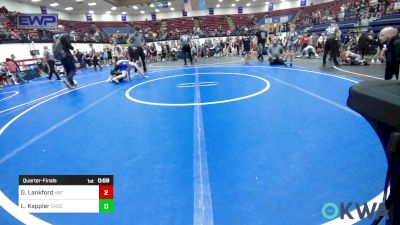 76 lbs Quarterfinal - Gunner Lankford, HBT Grapplers vs Liam Kappler, Choctaw Ironman Youth Wrestling