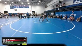 157 lbs Cons. Round 5 - Caleb Vollmer, Tongue River vs Justin Newberry, Riverton