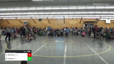 I 85 lbs Quarterfinal - Joey Cannavo, Washington vs Mason Greene, Wellsboro