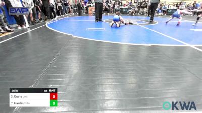 55 lbs Round Of 16 - Garrett Doyle, Cowboy Wrestling Club vs Callen Hardin, Team Guthrie Wrestling