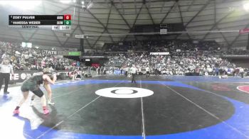 Girls 4A 130 lbs Semifinal - Zoey Pulver, Auburn (Girls) vs Vanessa Weber, Skyview (Girls)