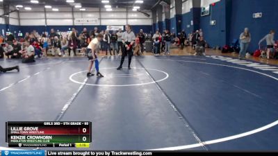 95 lbs Round 3 - Lillie Grove, Small Town Wrestling vs Kenzie Crowhorn, Middleton Wrestling Club