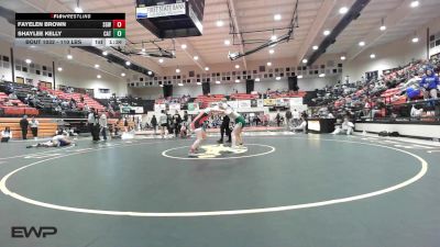 110 lbs Quarterfinal - Fayelen Brown, Sperry HS Girls vs Shaylee Kelly, Catoosa Wrestling