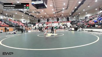110 lbs Quarterfinal - Fayelen Brown, Sperry HS Girls vs Shaylee Kelly, Catoosa Wrestling
