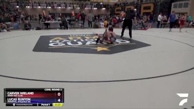 132 lbs Cons. Round 2 - Carver Wieland, Indee Mat Club vs Lucas Runyon, Immortal Athletics WC