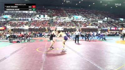 A - 126 lbs Champ. Round 1 - Jack Holmes, Butte Central vs Emerson Nose, Laurel