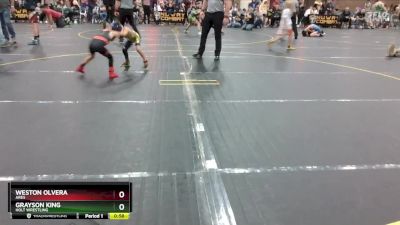 49 lbs Cons. Round 1 - Weston Olvera, Ares vs Grayson King, Holt Wrestling