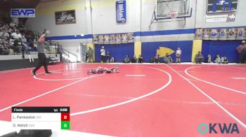 45 lbs Final - Lane Pankaskie, Claremore Wrestling Club vs Danger Welch, Claremore Wrestling Club