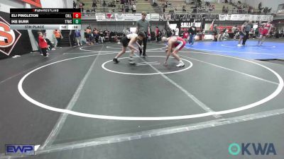 119 lbs 5th Place - Eli Pingleton, Collinsville Cardinal Youth Wrestling vs Ike Burr, Team Tulsa Wrestling Club