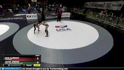 114 lbs Quarterfinal - Jack Albright, California vs Jacob Jimenez, Total Kaos Wrestling Club