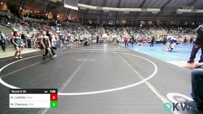 67 lbs Round Of 32 - Noah Lickliter, Perry Wrestling Academy vs Mason Clemons, Standfast