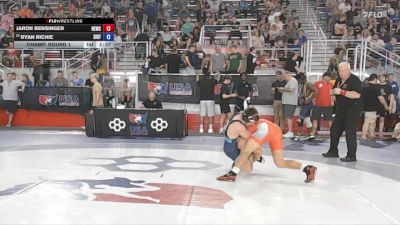 150 lbs Champ. Round 1 - Jaron Bensinger, Northern Exposure Wrestling Club vs Ryan Richie, Southern Illinois Regional Training Center