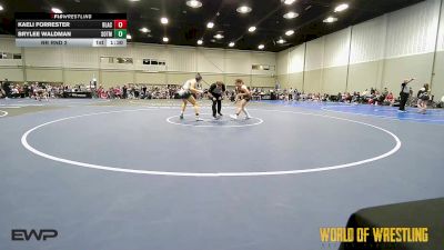 150 lbs Rr Rnd 2 - Kaeli Forrester, Black Widows 7-12 vs Brylee Waldman, SOTM Lady Outlaw Little