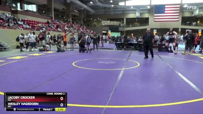 102 lbs Cons. Round 2 - Jacoby Crocker, MO vs Wesley Hagedorn, NM